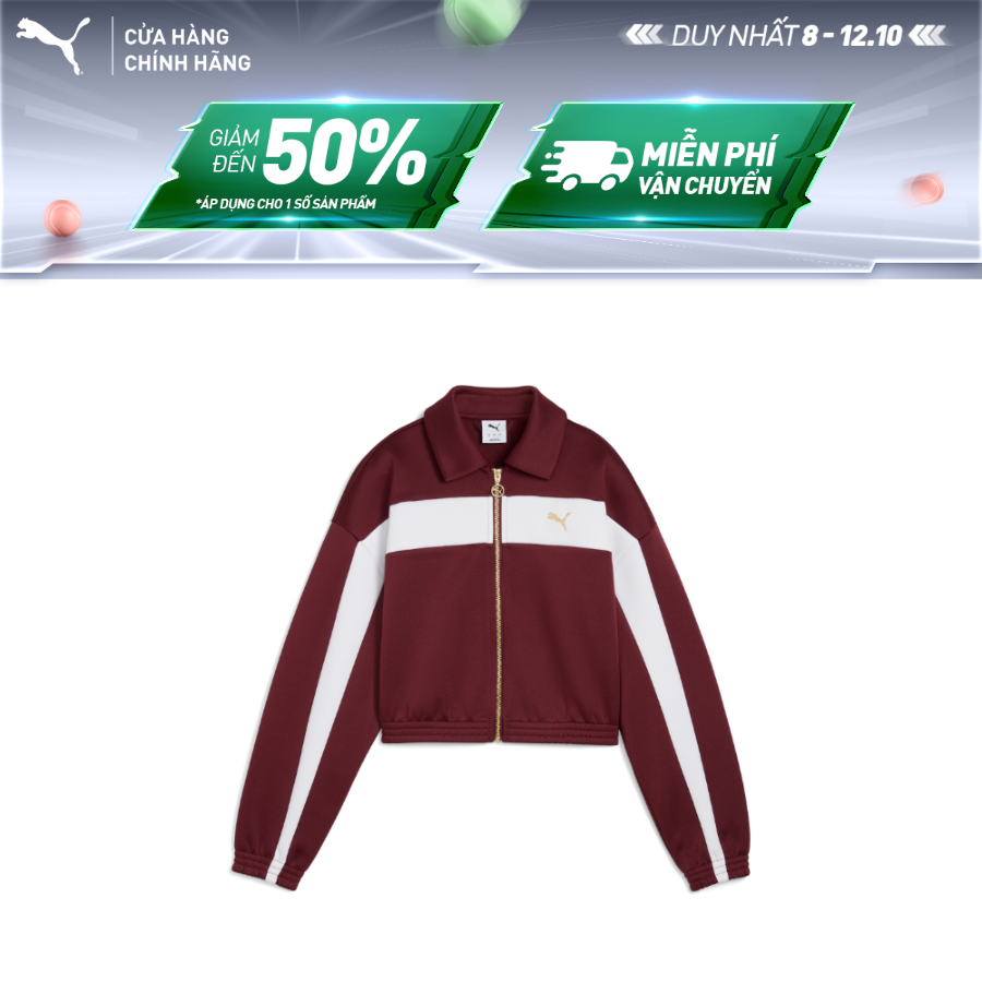  Áo Khoác Thời Trang PUMA Nữ Relaxed Cropped Track Jacket 