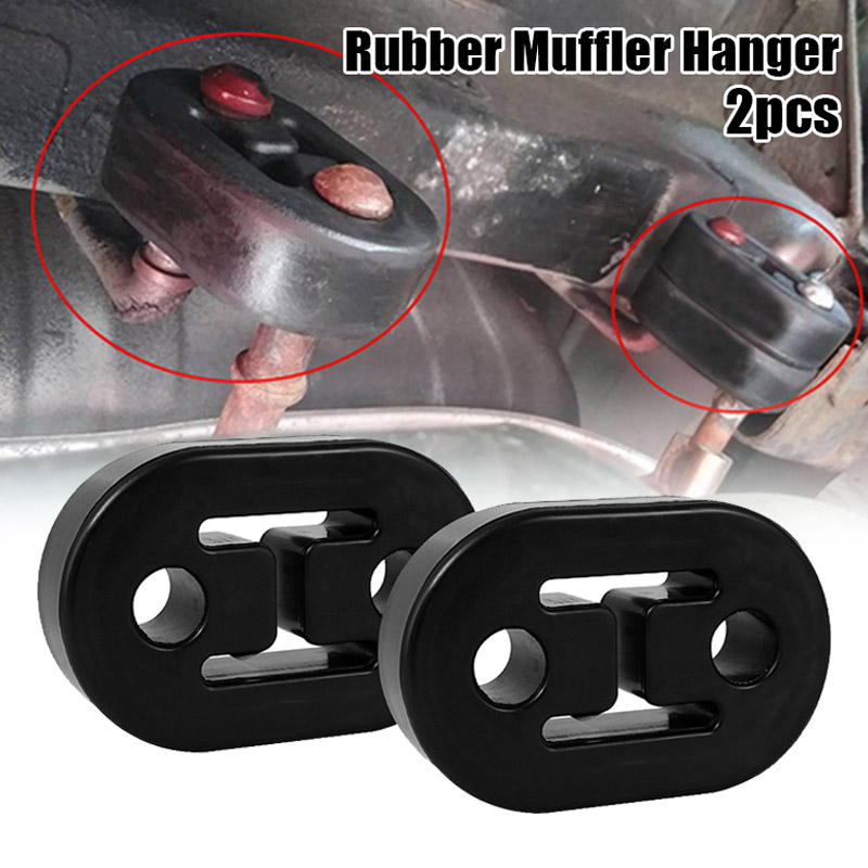 8PCS Universal Rubber Exhaust Hangers - 4 Hole Mount Brackets Insulators 12mm