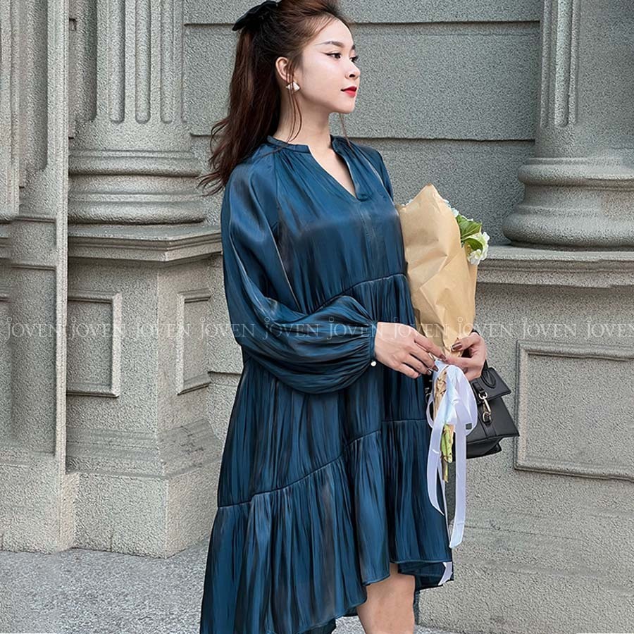 Đầm baby doll hai màu sang chảnh Joven