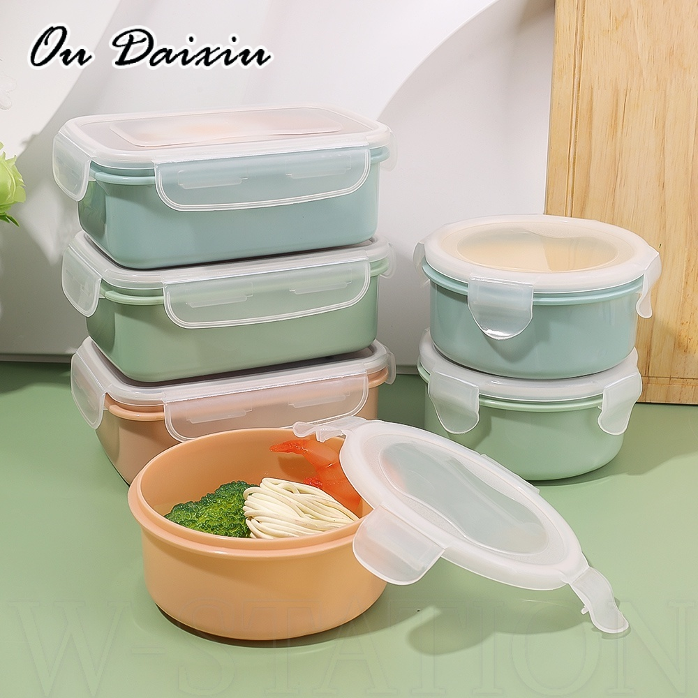 OUDAIXIU ภาชนะบรรจุอาหารซิลิโคน/พลาสติกสี่เหลี่ยมสะดวก ราคา 10 บาท*ส่งฟรี
