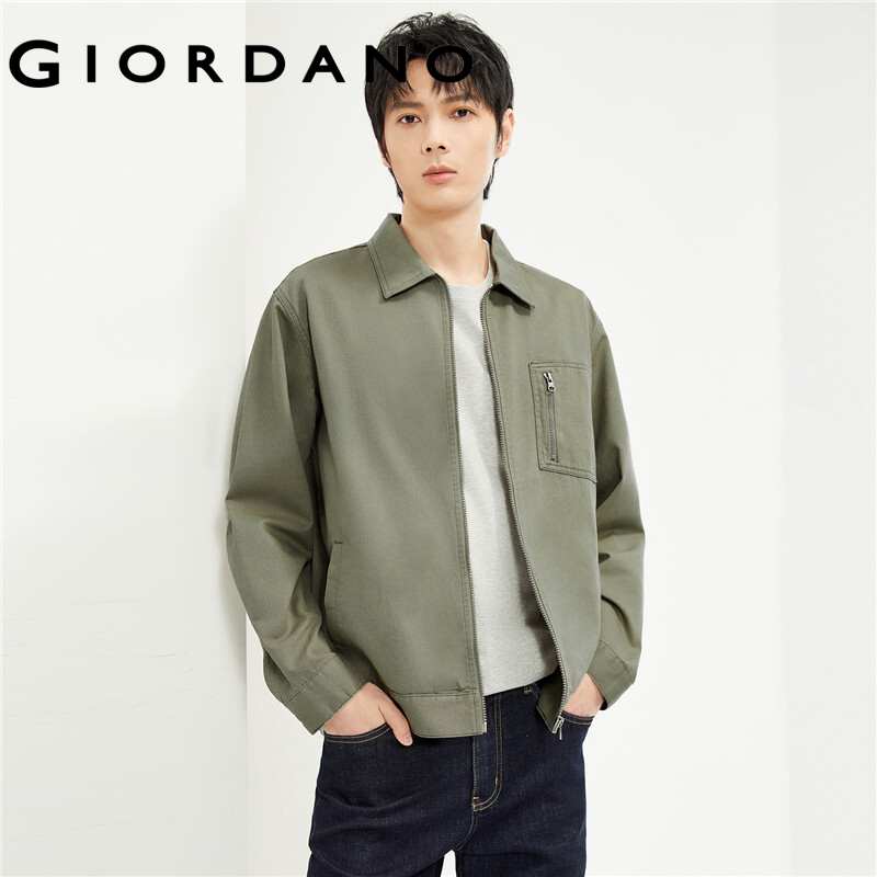 GIORDANO ผู้ชาย แจ็คเก็ต ผ้าฝ้าย 100% แจ็คเก็ตคาร์โก้หลายกระเป๋า ปกเปิดเตียงซิปด้านหน้า แจ็คเก็ตลำลองแฟชั่นเรียบง่าย 01074062 ราคา 1,169 บาท*ส่งฟรี