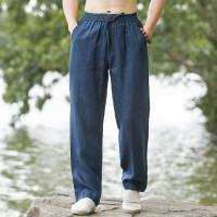 VUNC   Quần nam Quần Linen vải lanh mỏng thoáng khí quần quần bình thường ỐNg RộNg