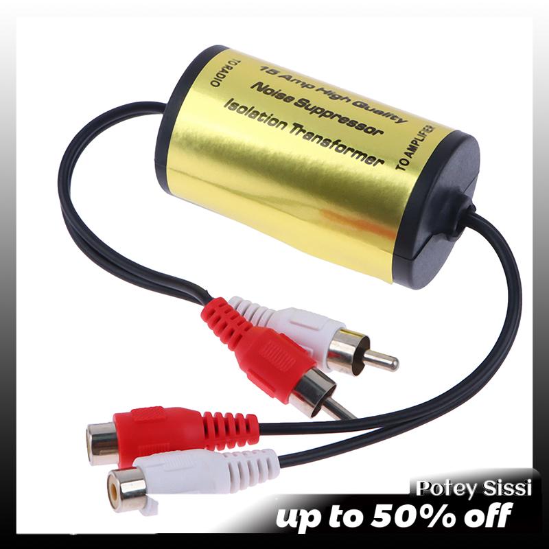 Potey RCA âm thanh tiếng ồn lọc ức chế mặt đất vòng lặp lsolator cho xe hơi và nhà Stereo 2 × RCA Nam, 2 × RCA nữ
