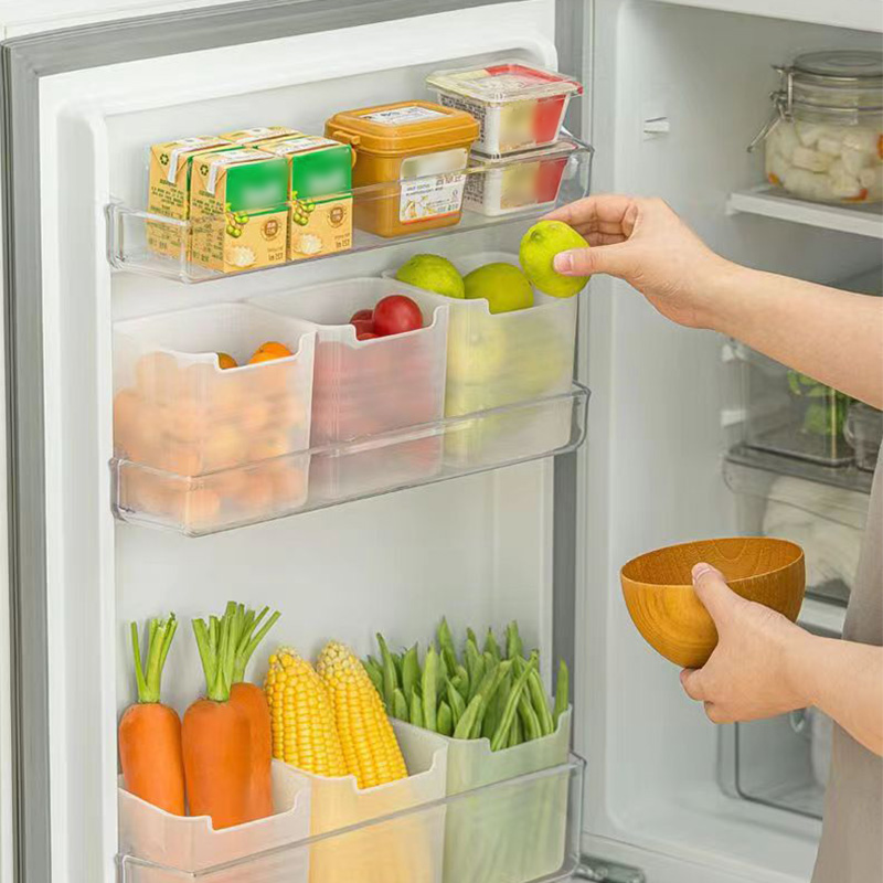 Tủ lạnh cửa bên lưu trữ hộp hộp sắp xếp, phân loại thực phẩm hộ gia đình nhà bếp hộp lưu trữ hoàn thiện
