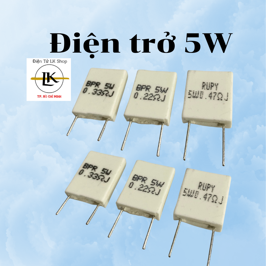 Điện trở sứ 5w combo 10 con điện trở đứng - điện tử lk shop