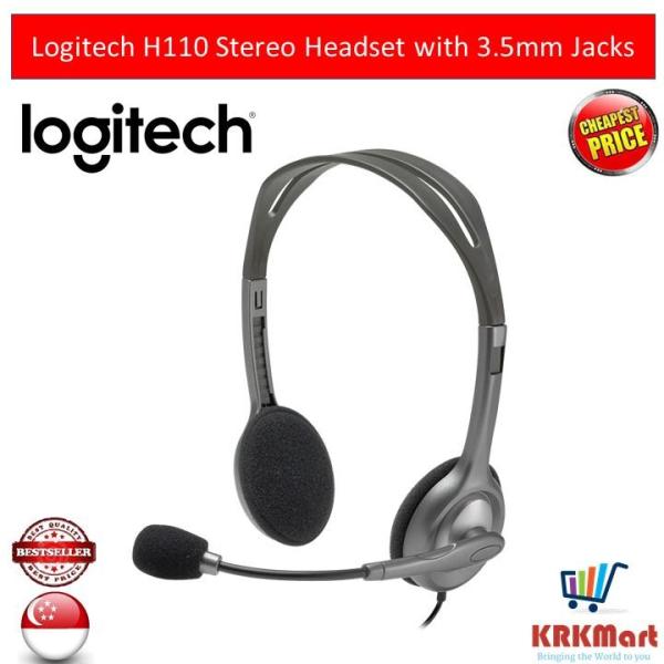 (Ready Stock) Courier Delivery Logitech H110 Stereo Headset with 3.5mm Jacks Singapore