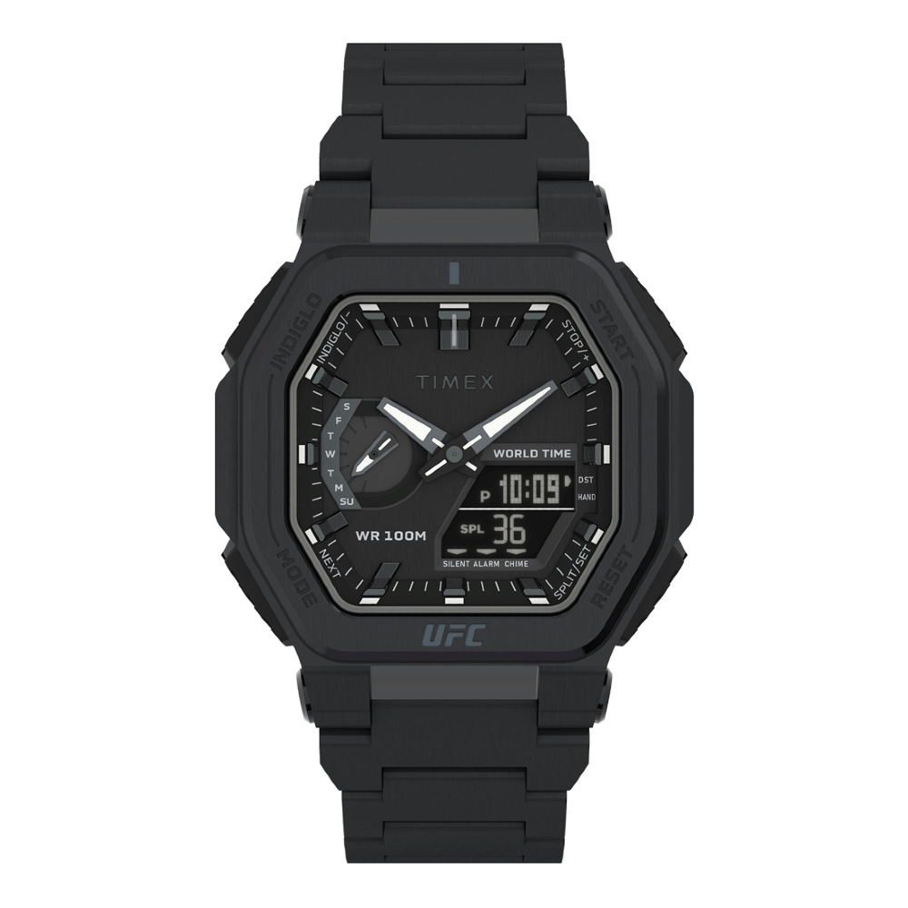 TIMEX TW2V84800 UFC Colossus นาฬิกาข้อมือผู้ชาย สายสแตนเลส สีดำ หน้าปัด 45 มม. ราคา 10,945 บาท*ส่งฟรี