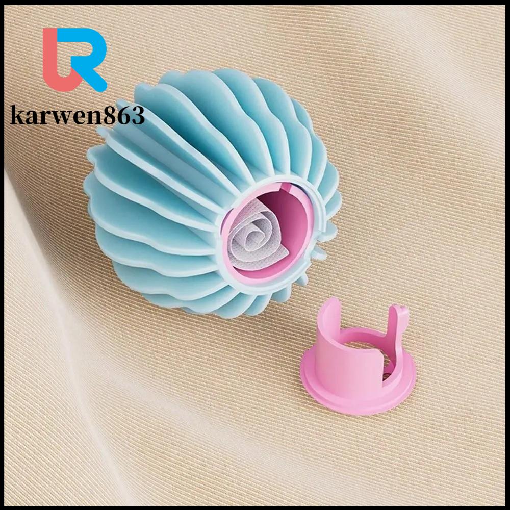 KARWEN863 Khử nhiễm Bóng giặt silicone Quần áo chống trộn màu Có thể tái sử dụng Bóng làm sạch máy giặt  Chống cuộn dây, chống rối Giấy Masterbatch Màu Hộ gia đình