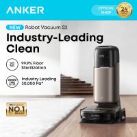 [Free Accessories!!] Anker eufy Omni S2 Robot Vacuum Cleaner Industry Leading Antibacterial HydroJet™ Self-Cleaning Roller Mop Floor Cleaning System Long-Lasting 30000 Pa Turbo Suction with Detangle Brush and Edge Cleaning Arm 12-in-1 Uni Station T2081