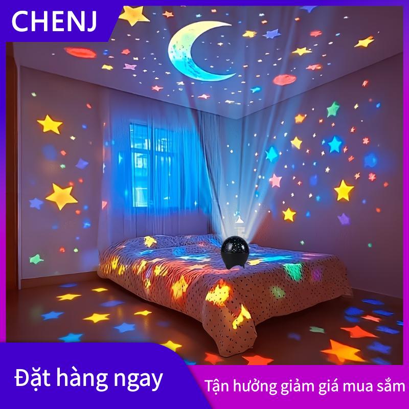 CHENJ YADUN RGB Đèn Đêm LED Chiếu Ánh Sáng Đầy Sao Trăng Galaxy Chiếu Đèn 5V USB Cho Trẻ Em Hiện Nay Món Quà Giáng Sinh Trang Trí Phòng