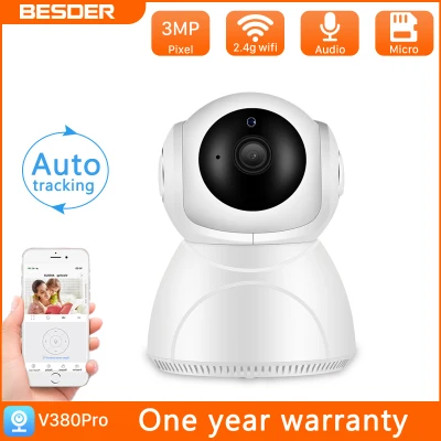 BESDER 1080P 3MP Wifi Camera IP Auto Tracking IR Night Vision Home Security IP Camera Indoor Mini Audio Baby Monitor CCTV Camera