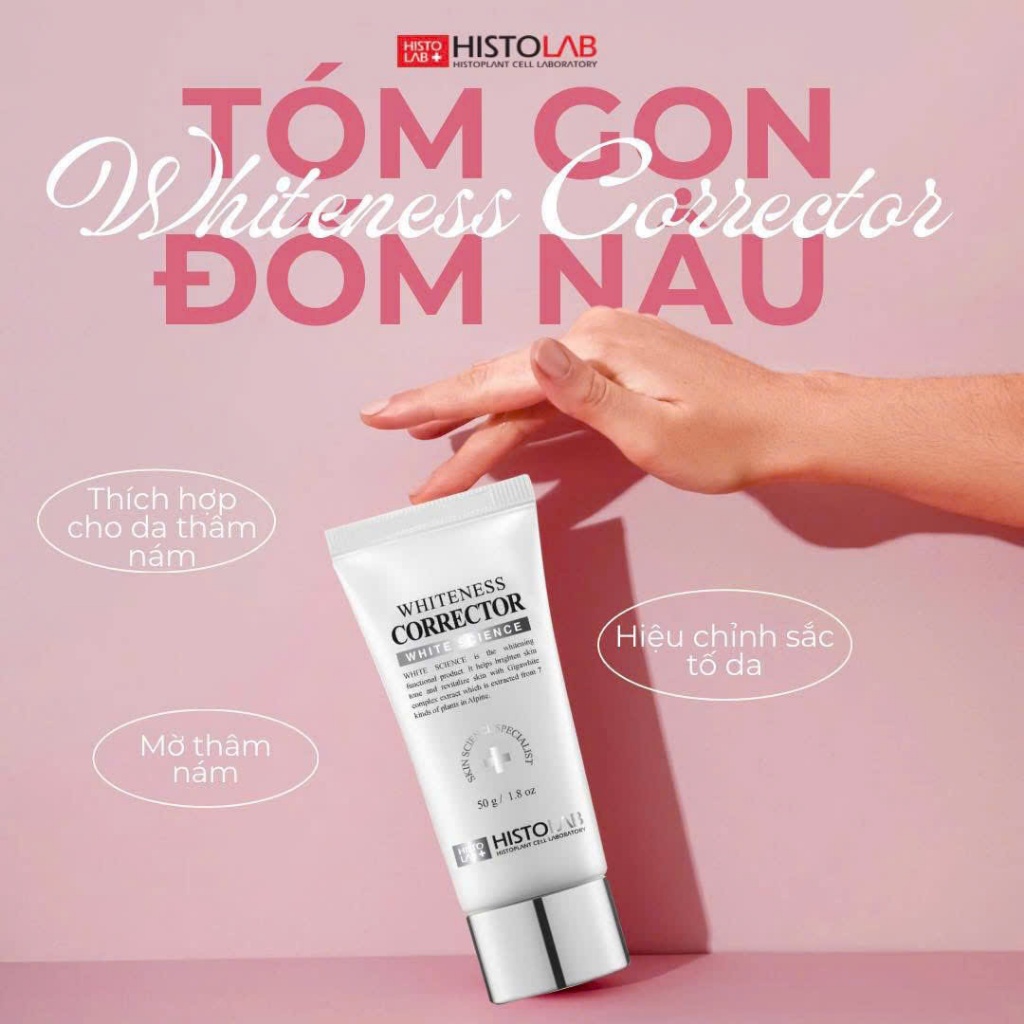 50ML-KEM HIỆU CHỈNH SẮC TỐ DA, CHĂM SÓC DA TÀN NHANG ĐẶC HIỆU - WHITENESS SPOT CORRECTOR histolab