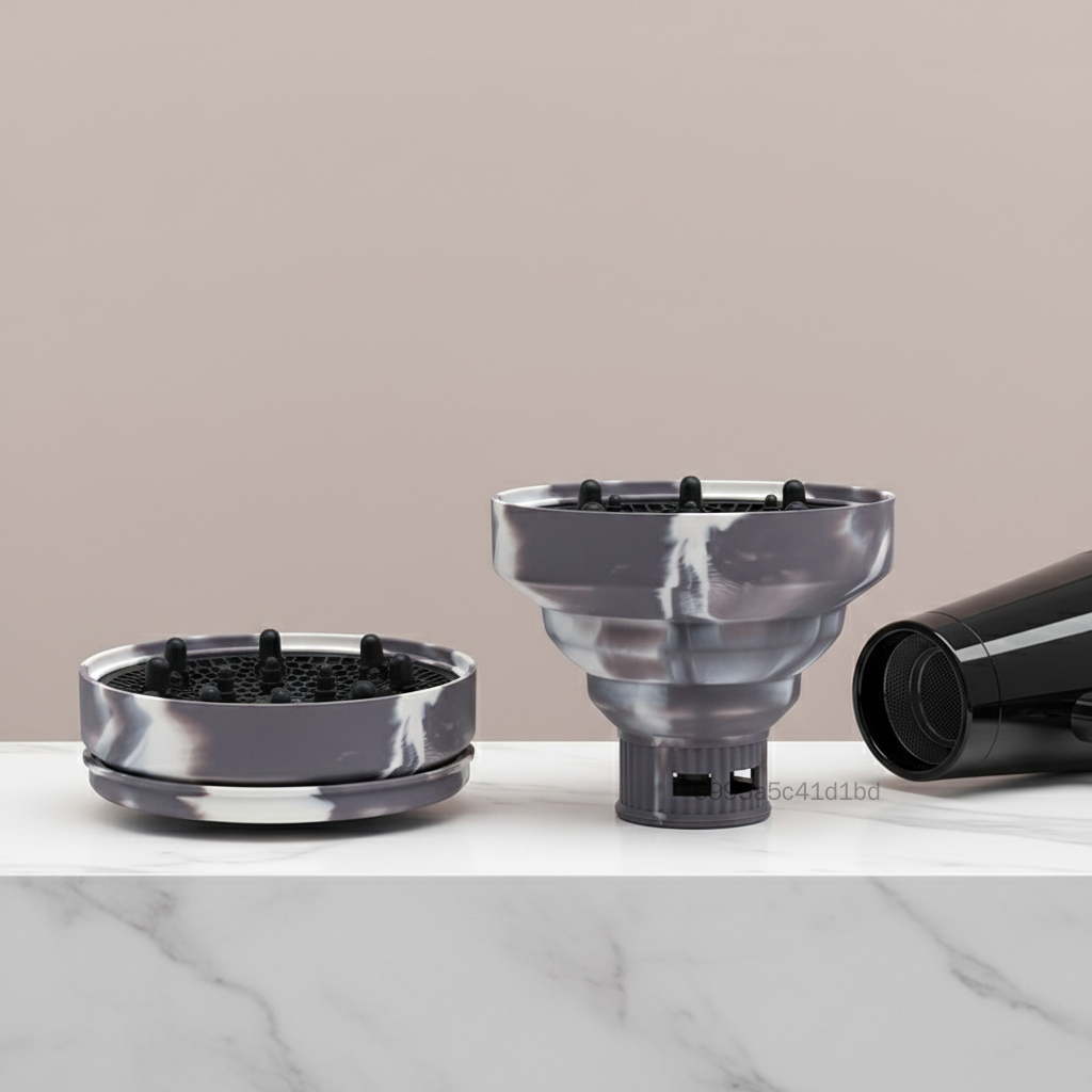 Máy Sấy Tóc Khuếch Tán Cho Salon Tạo Kiểu Mũ Sấy Silicon Có Thể Gập Lại Với Đầu Phun Nối Dài HJT-VN