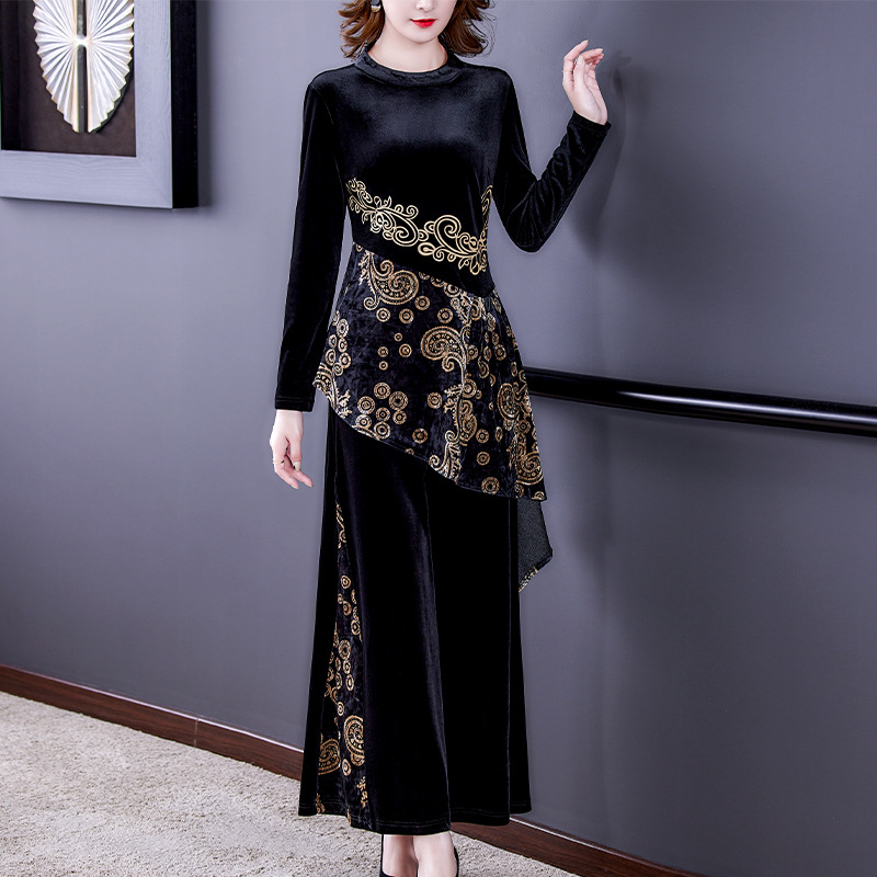 William's Castle Issey Miyake Bộ đồ Nhung vàng thời trang 2023 quần ống rộng tôn dáng gầy cổ điển kiểu Tây cao cấp mẫu mới thu đông Bộ hai chiếc