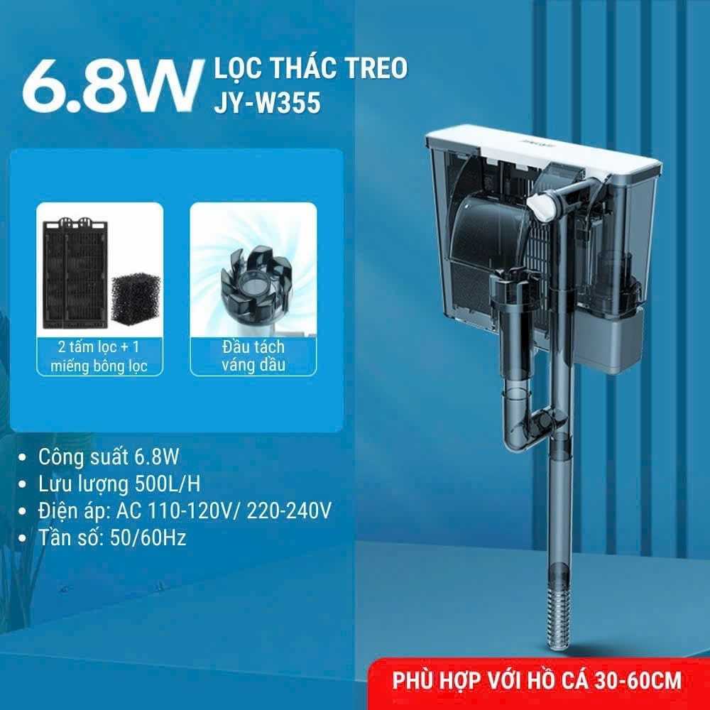 Lọc Thác Treo Bể Cá Cảnh Thuỷ Sinh Jingye JY-W155/255/355 - 4