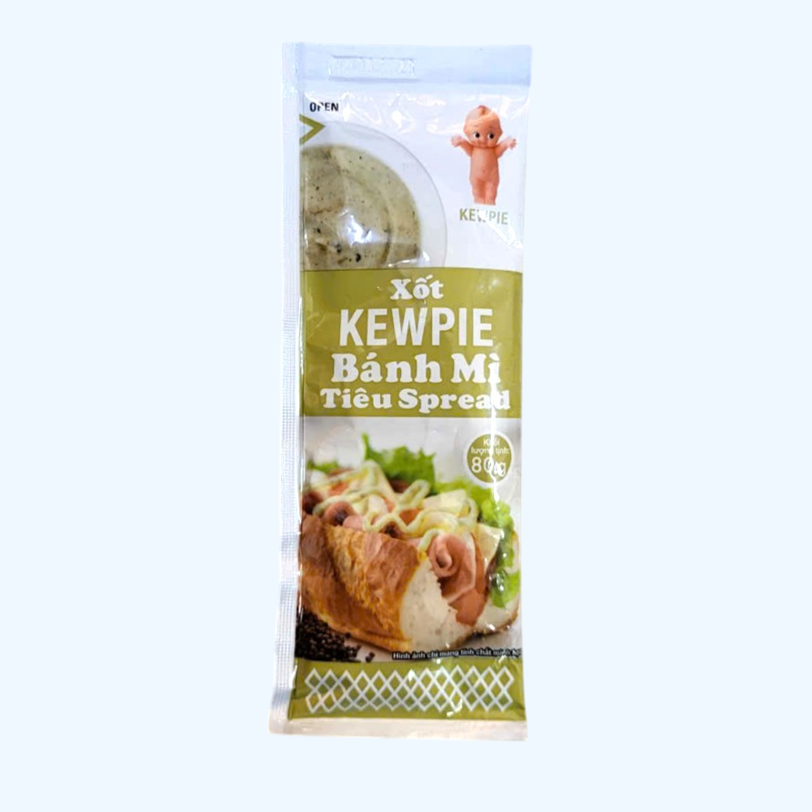 KEWPIE -- gói NÂU 80gr -- XỐT BÁNH MÌ TIÊU Pepper Mayonnaise Spread