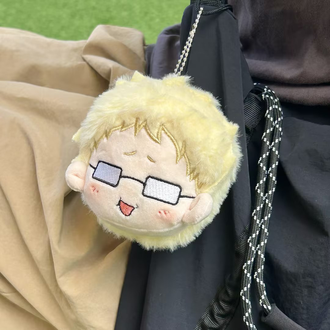 Anime haikyuu!! Kei tsukishima Hinata Shoyo Búp bê nhồi bông móc khóa gắn mặt dây linh vật trang trí