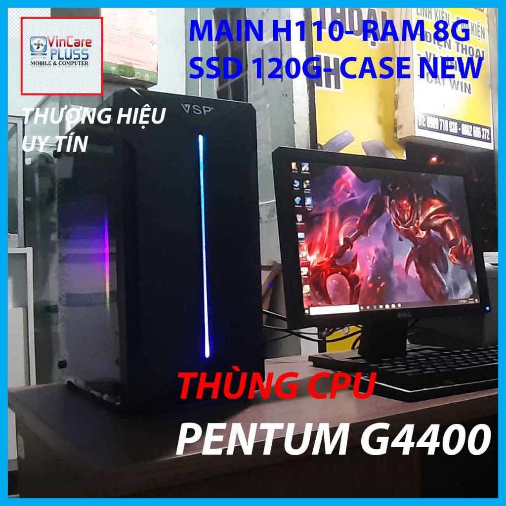 Bộ máy tính chơi Game Main H110 CPU G4400 Ram 8GB màn 19 inch giá rẻ