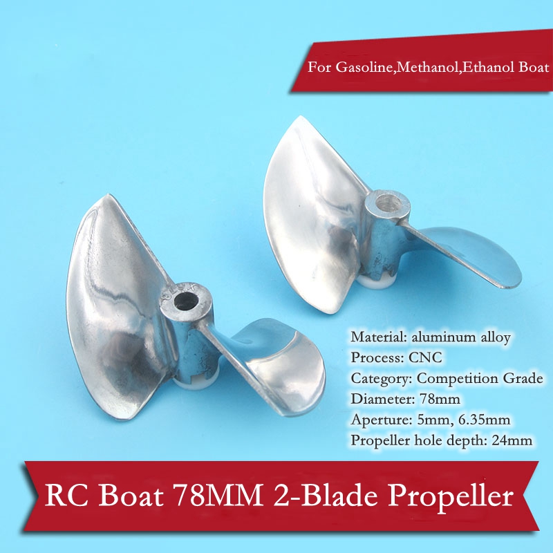 1.4 30mm-45mm Aluminum Propeller M4 Thread Prop For RC Mono Boat 4mm Drive Shaft 