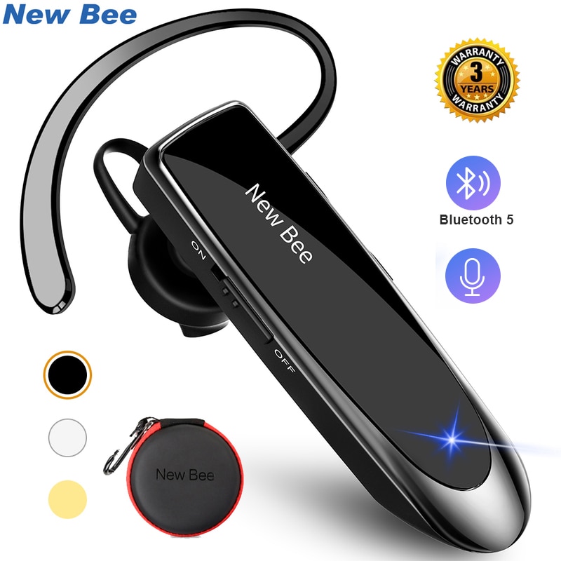 New Bee Tai nghe bluetooth V5.0 Tai nghe không dây Tai nghe kèm mic 24hrs Earbuds Tai Nghe Mini Handsfree Cho Thích Hợp Cho Xiaomi