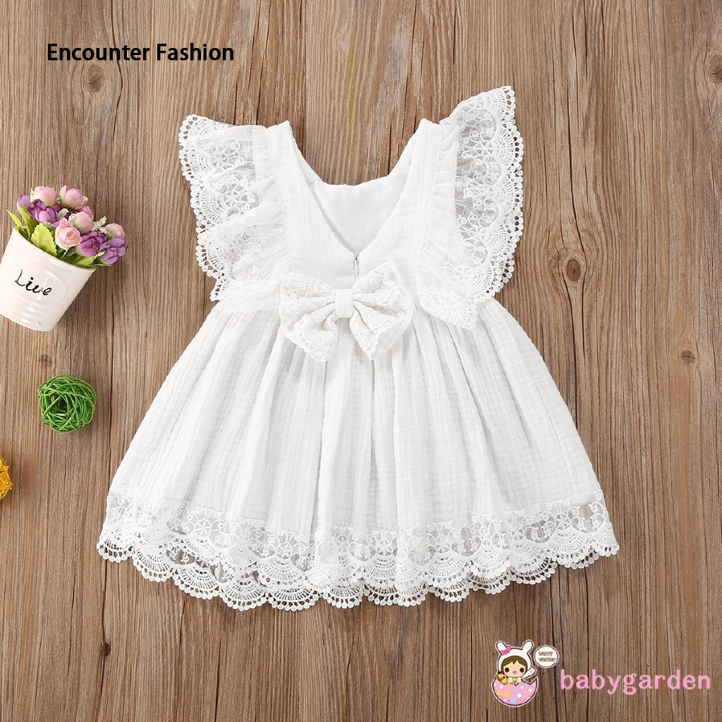 VOCKOO Summer fashionable white lace dress/dress, suitable for girls ราคา  160 บาท*ส่งฟรี