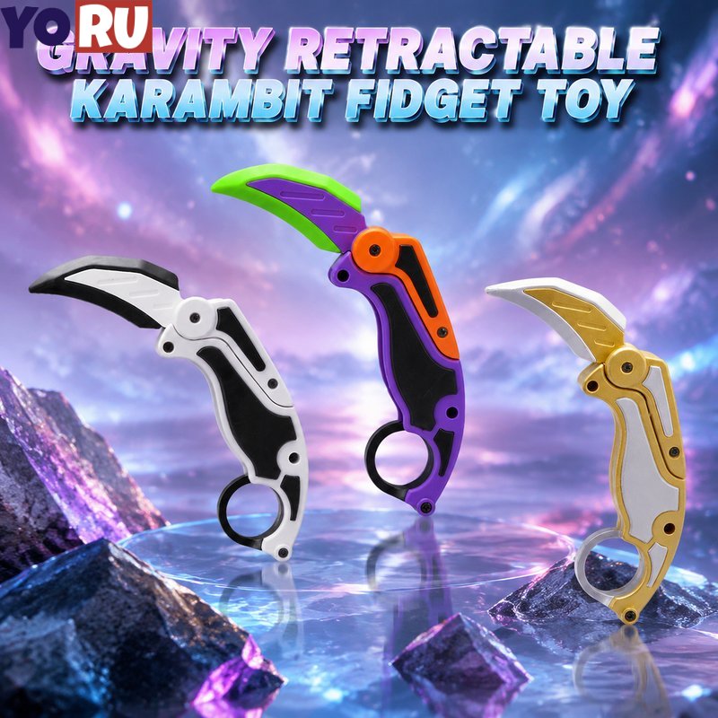 Keep Track of Your Destination! Folding Knife, Butterfly Folding Knife, Extendable Type, Abs Material, 3D Printed, Bright Colors, Gravity, Carrot Knife Toy. ราคา 56 บาท*ส่งฟรี