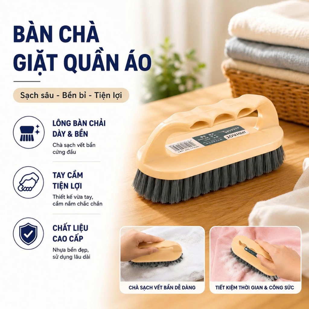 Bàn Chải Vệ Sinh Cầm Tay - Bàn Chải Giặt Quần Áo, Đánh Giày (L1813)