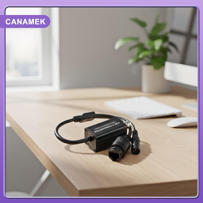 【CANAMEK】 ตัวแปลงสัญญาณ AHD TVI CVBS 4-in-1เอาต์พุต RJ45อินพุต BNC DC 5-15 V H.265อะแดปเตอร์ RTP สำหรับระบบกล้องรักษาความปลอดภัย ราคา 775 บาท*ส่งฟรี
