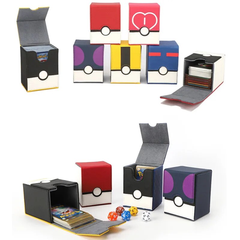 100 + PU poké bóng lưu trữ ptcg TCG Trò chơi cờ bàn chỉ huy mtg mang tổ chức trường hợp thẻ trao đổi Hộp bài qsv
