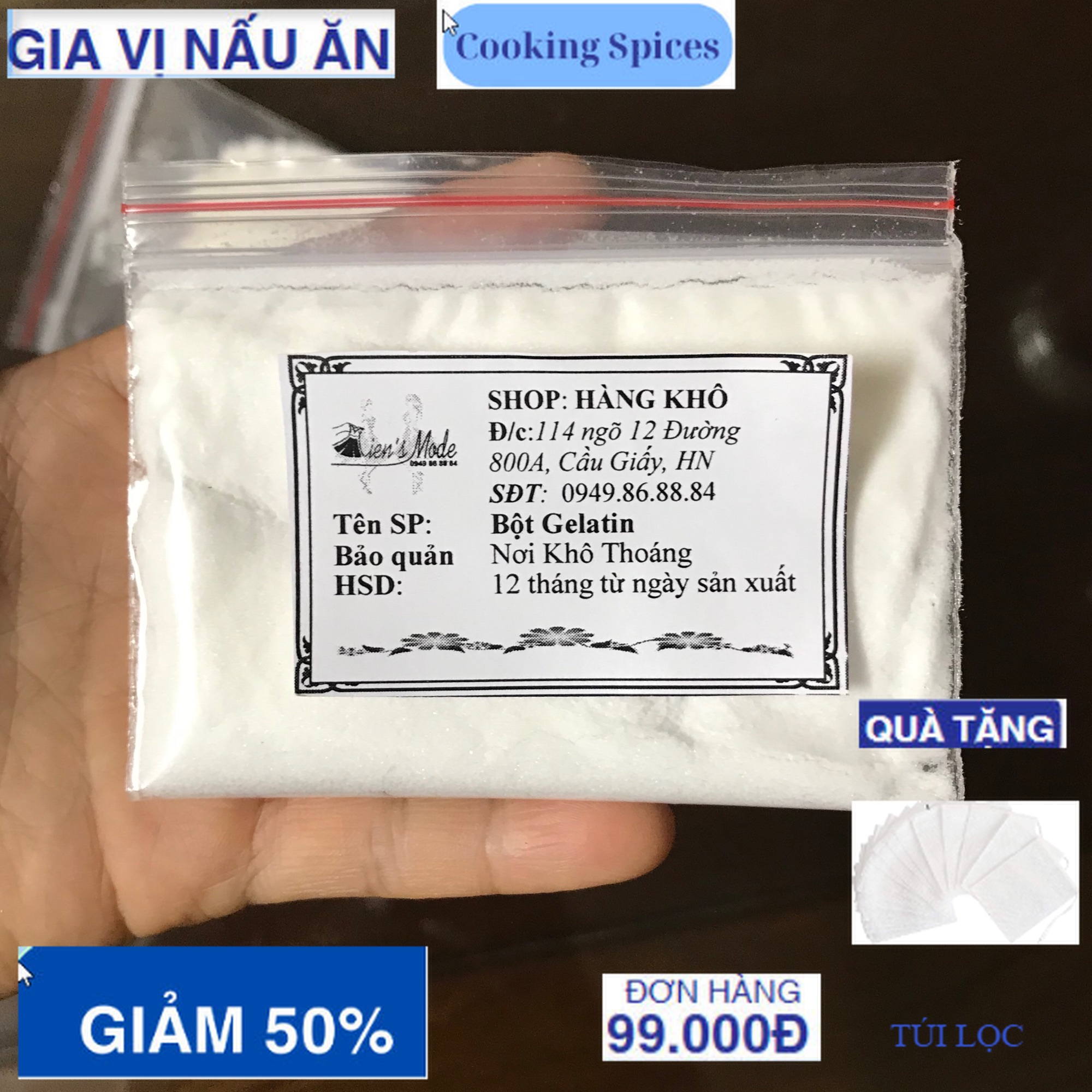 12gr Bột Gelatin