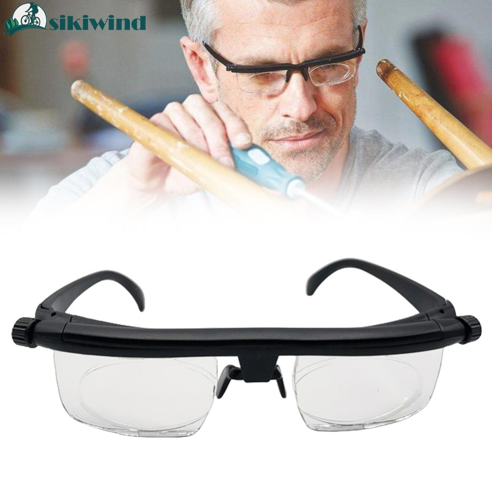 Kính đọc sách điều chỉnh tự động Unisex- -6D đến + Mắt kính cận chỉnh độ dài tiêu cự 3D với khung thời trang cho mọi lứa tuổi