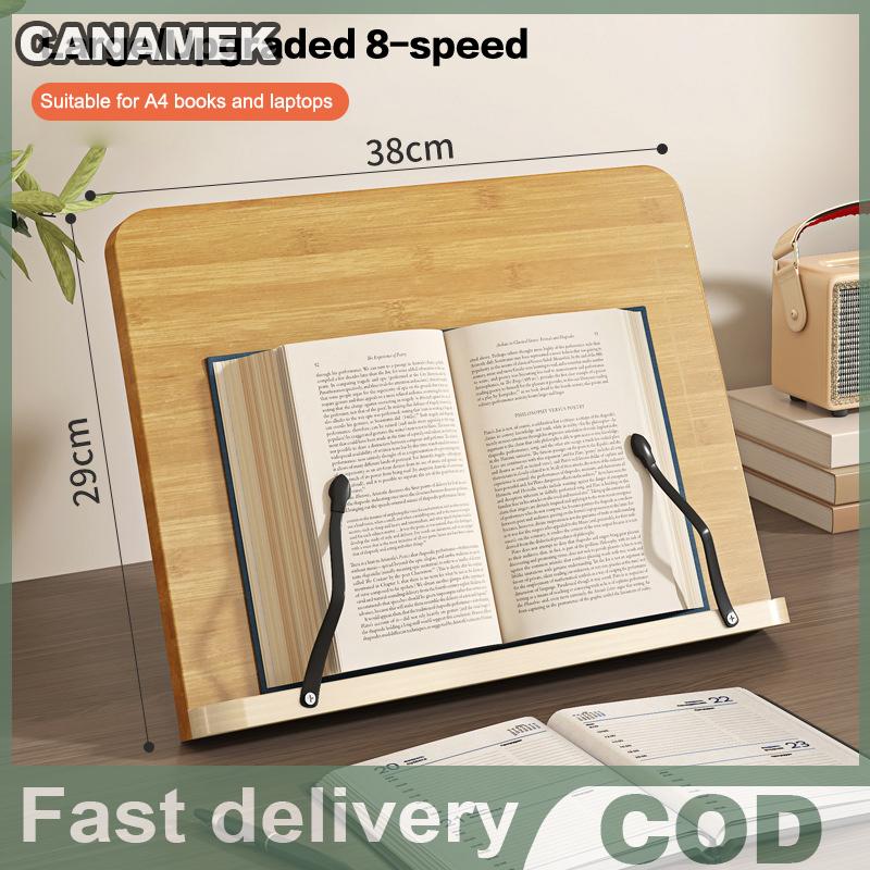 CANAMEK Có thể điều chỉnh gỗ đọc phần còn lại Tablet Book chủ có thể gập lại Cookbook đọc sách MẠNH MẼ CUỐN sách đứng sách giáo khoa Trọng lượng nhẹ cuốn sách đứng