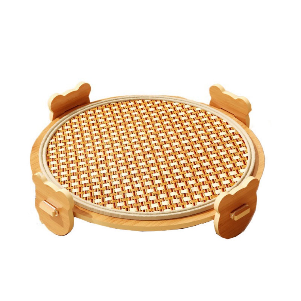 ZENDO12 Có thể tháo rời Giường thú cưng nâng cao Hình tròn/Hình chữ nhật Chống trầy xước Mái che cho mèo mùa hè Thực tế Thảm Sisal/Làm Mát Thảm làm mát cho mèo có chân đế Sử dụng mùa hè - 4