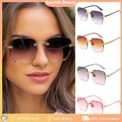 Square Frame Retro Fashion Sunglasses for Women, UV400 Protection