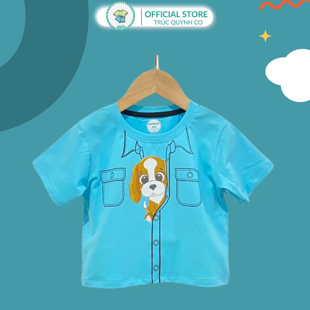 Áo Thun Bé Gái Hình Chú Chó Hoạt Hình Siêu Cute, Truc Quynh Co(12kg đến 33kg) - 4