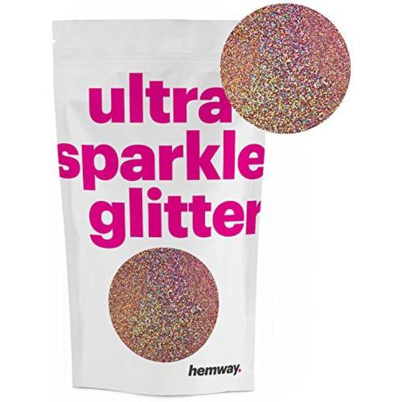 Buy Hemway Premium Multi Purpose Glitter Dust Powder 100g/3.5oz Arts & Crafts Wine Glass Decoration Weddings Cards Flowers Cosmetic Face Eye Body Nails Skin Hair (Rose Gold Holographic) Singapore