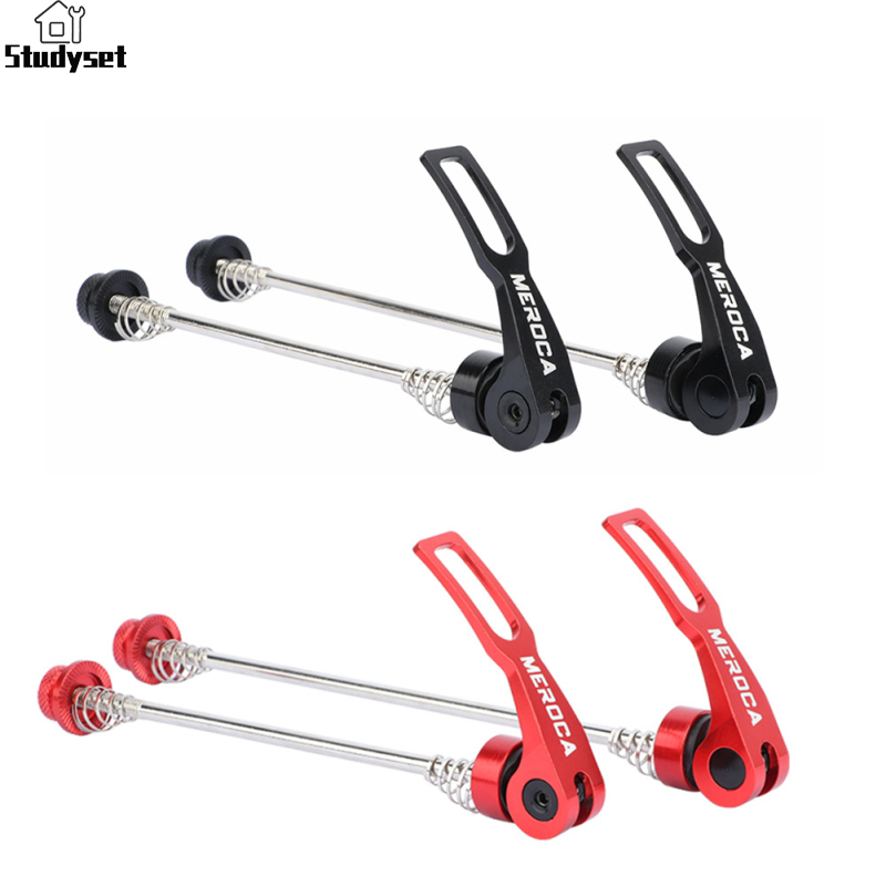 Studyset IN stock 1 Pair Aluminum Alloy Mountain Bike Quick Release Lever Front 100mm Rear 135mm Hub Axle Disc Brake Wheel Disconnect Rod Bicycle Maintenance Parts ราคา 140 บาท*ส่งฟรี