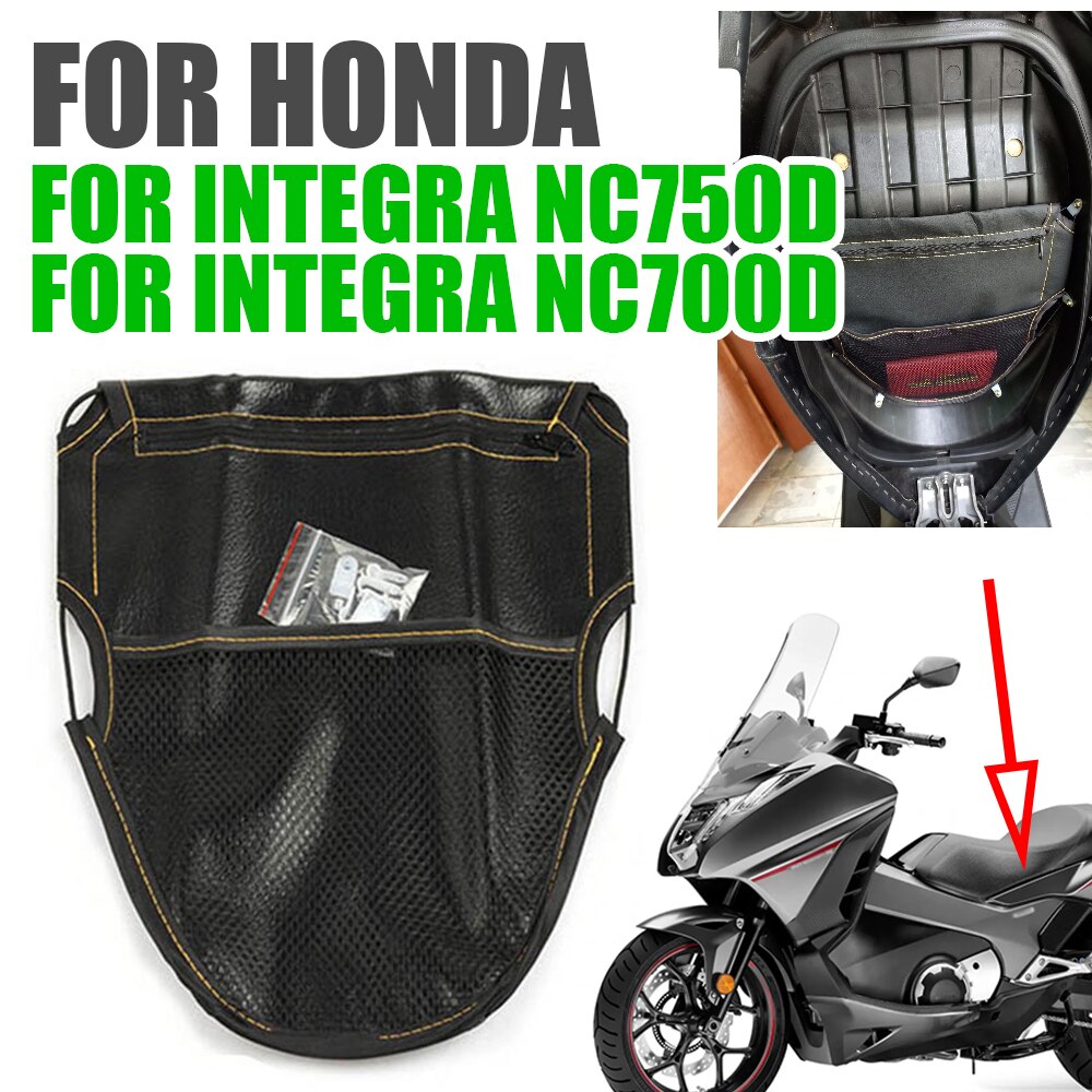 For HONDA Integra NC750D NC700D NC 750D NC 750 700 D Motorcycle Essories Under Seat Storage Bag Leather Tool Bag Pouch Bag