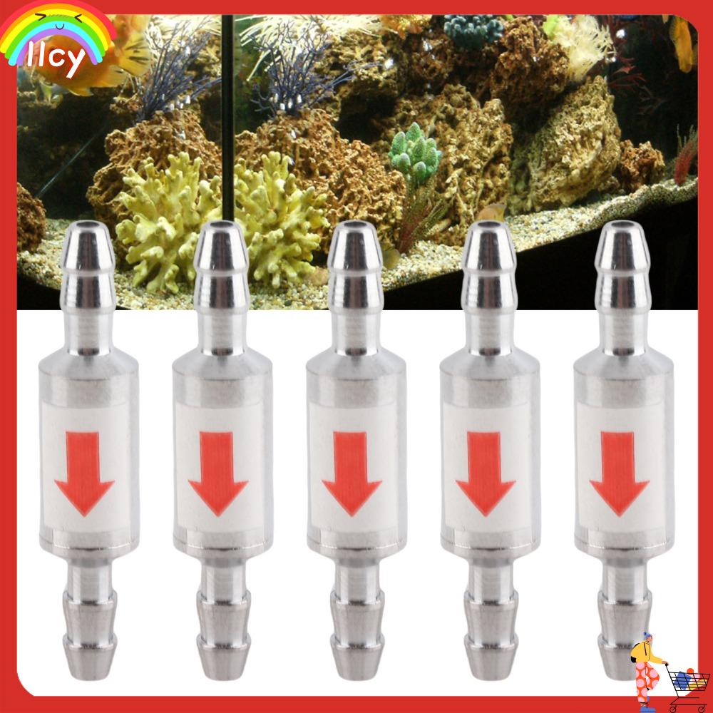 LLCY 5PCS Set 1 cách Van kiểm tra Dễ dàng cài đặt Thép không gỉ Van kiểm tra bể cá Phụ kiện Bằng chứng bền bỉ Van một chiều Bể cá