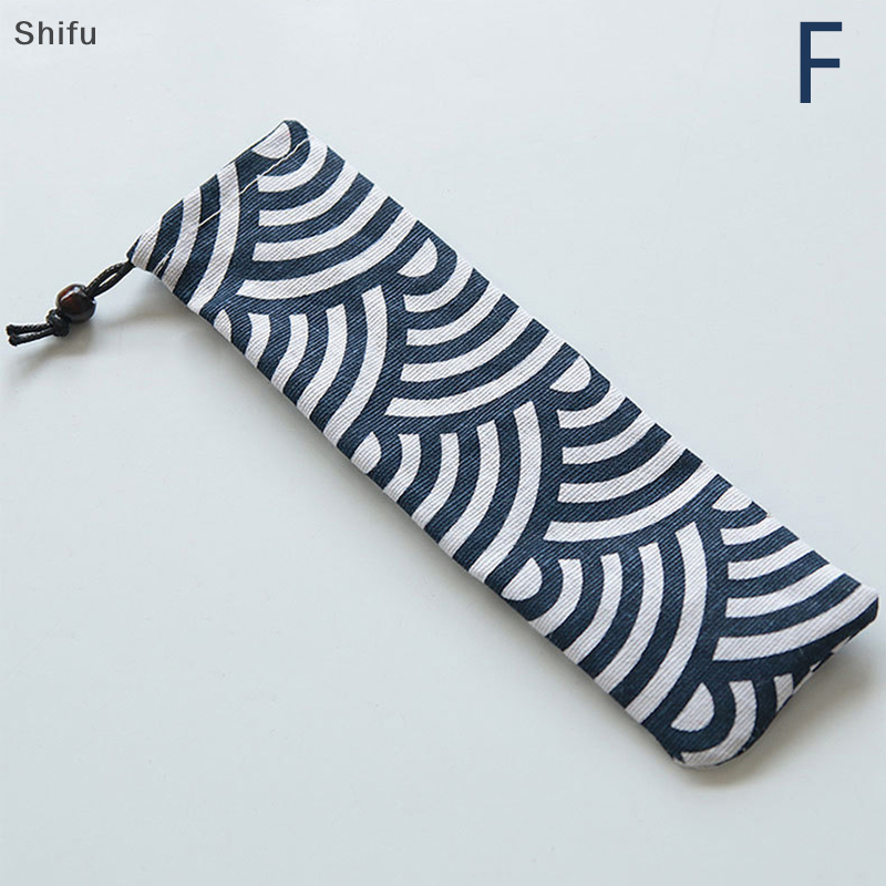 [ShiFu] Túi đựng dao kéo phong cách Nhật Bản túi dây rút du lịch tái sử dụng cho nĩa Bộ đồ ăn nhà bếp thìa đũa tre bàn chải làm sạch