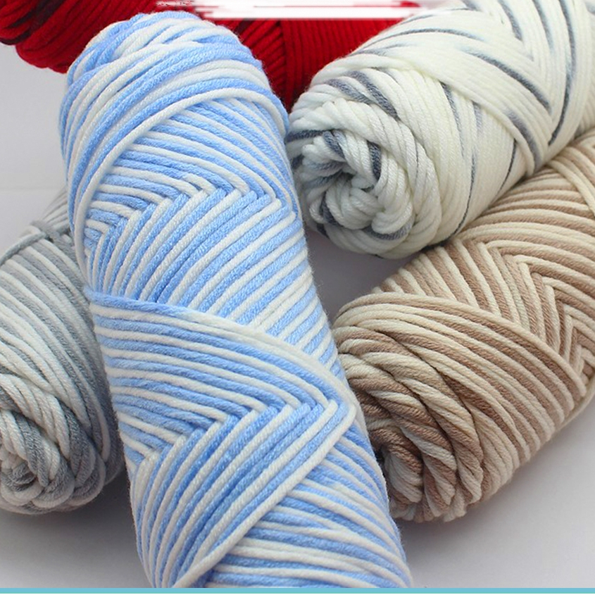 Len Ống Loang, Cotton Love Màu Loang Cuộn 100g. VUI LÒNG ĐỌC KỸ MÔ TẢ