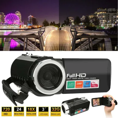 1080P HD 18X ZOOM 3''INCH LCD Digital Video Camera Camcorder DV with Microphone Gift
