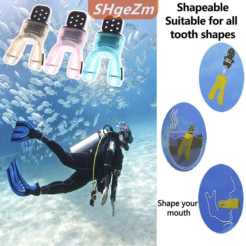 [COD] SHgeZm Ống thở lặn ống thở bằng Silicone ống ngậm ống thở bằng Nhựa Điều Chỉnh ống thở bằng nhựa