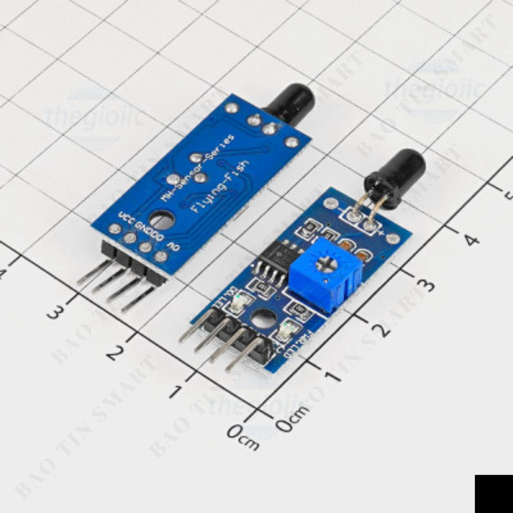 [2 Cái]- LM393 Mạch Cảm Biến Hồng Ngoại Phát Hiện Lửa 4 Chân