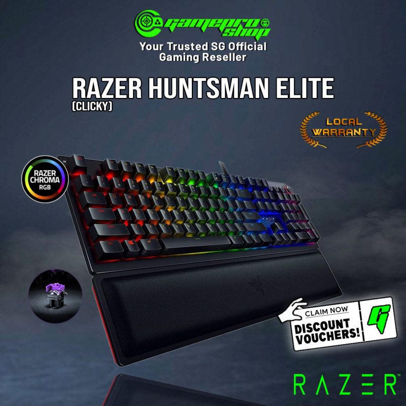 Razer Huntsman Elite OPTO Mech Gaming Keyboard Clicky / Linear (2Y) Singapore