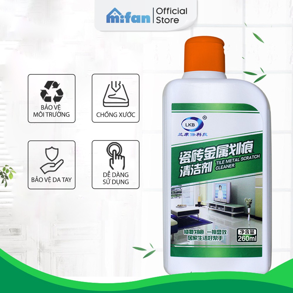 Dung Dịch Làm Sạch Vết Xước Sàn Gạch LKB 260ml - Tẩy Nhanh, An Toàn, Không Hại Gạch - Hàng Chính Hãng