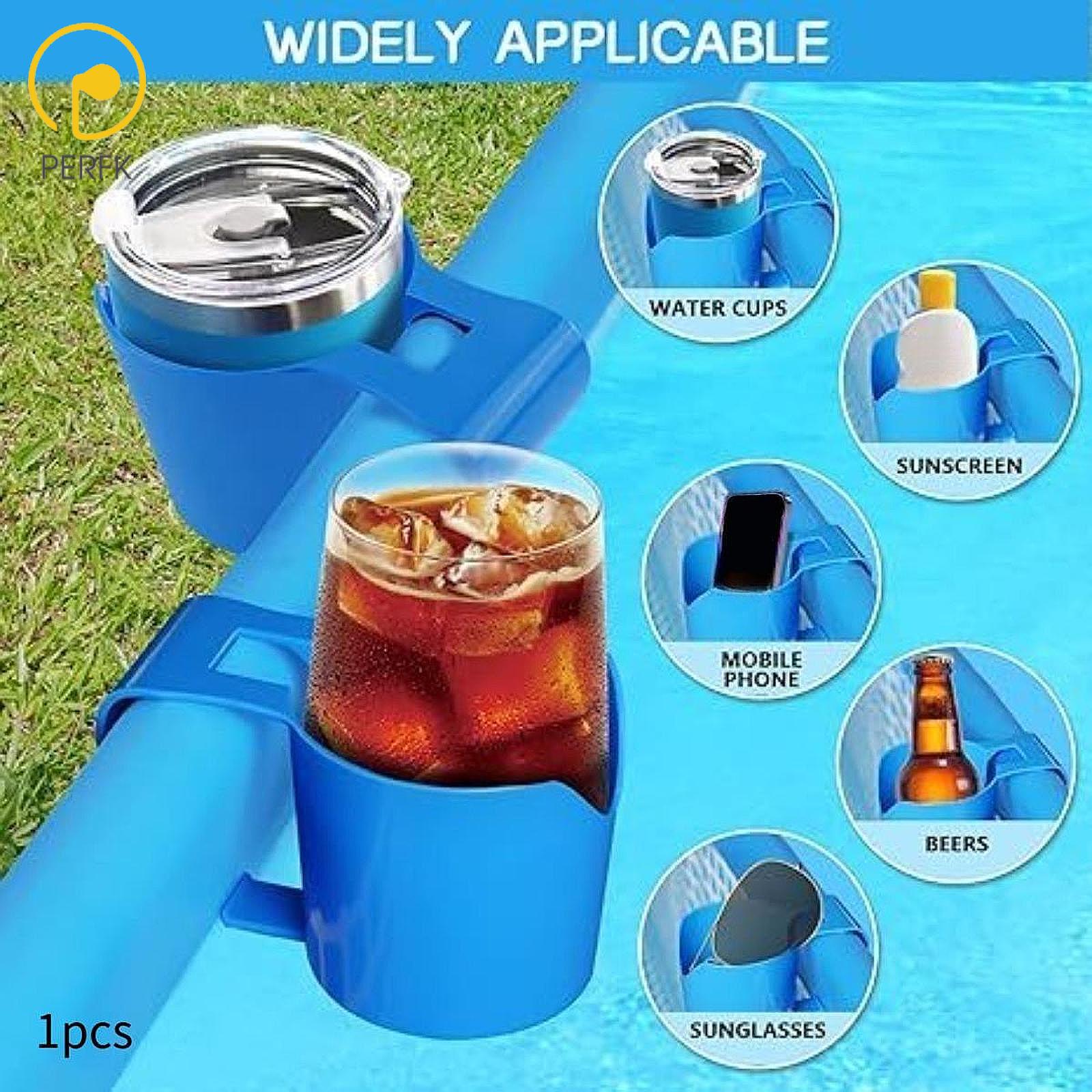 Perfk Poolside Cup Holder Pool Cup Holder Convenient for above Ground Swimming Pool Accessories Drink Holder for Holiday Summer ราคา 51 บาท*ส่งฟรี