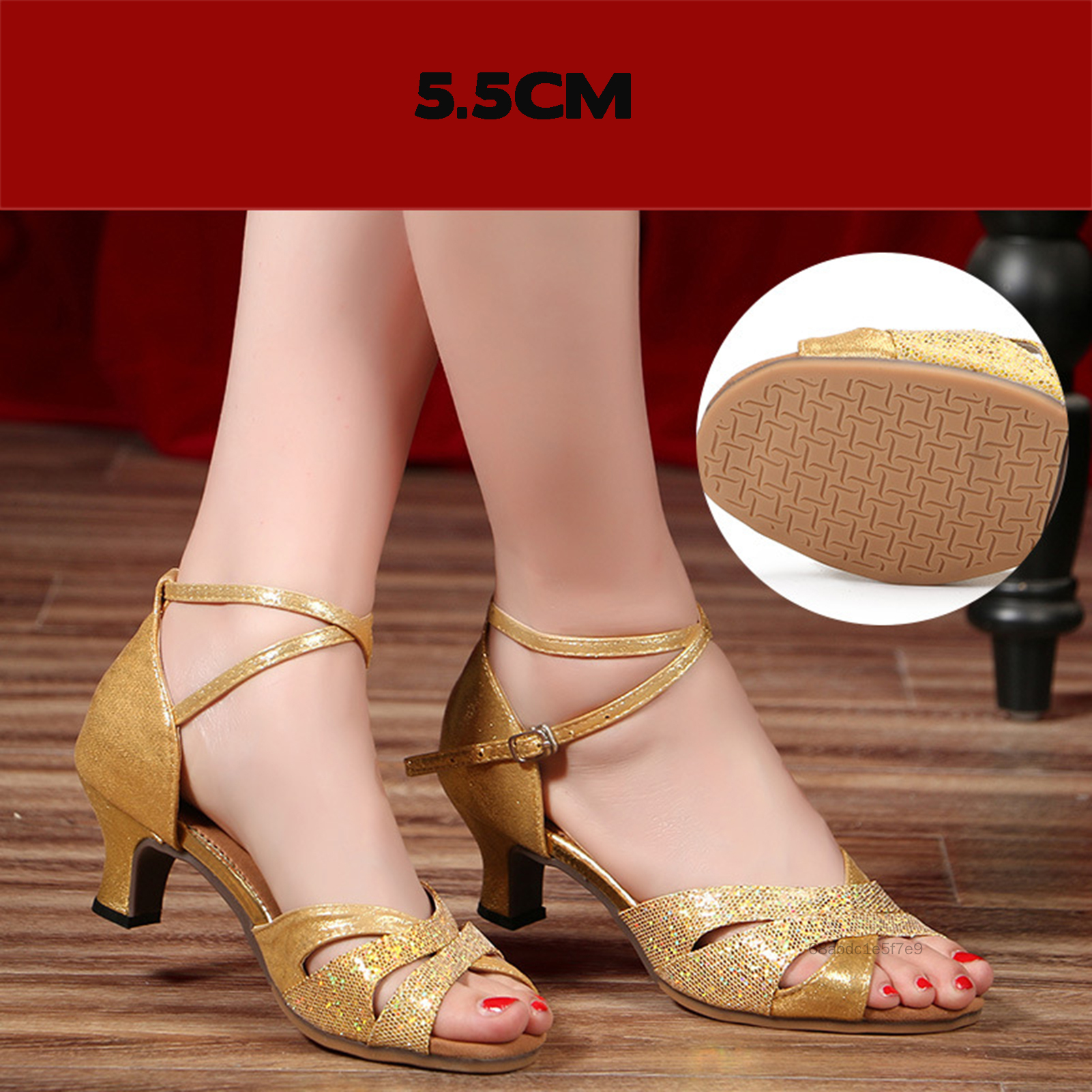 TLY Women Ballroom Dancing Shoes Comfortable to Wear Shiny Party Shoes for Friend Family Neighbors Gift TLY-MY