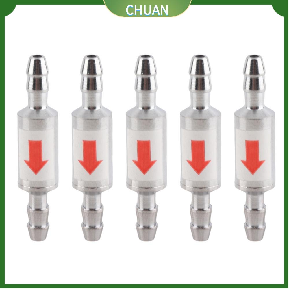 CHUAN 5PCS Set Thép không gỉ Van kiểm tra 1 cách Bằng chứng bền bỉ Van kiểm tra CO2 Phụ kiện Dễ dàng cài đặt Van một chiều Bể cá