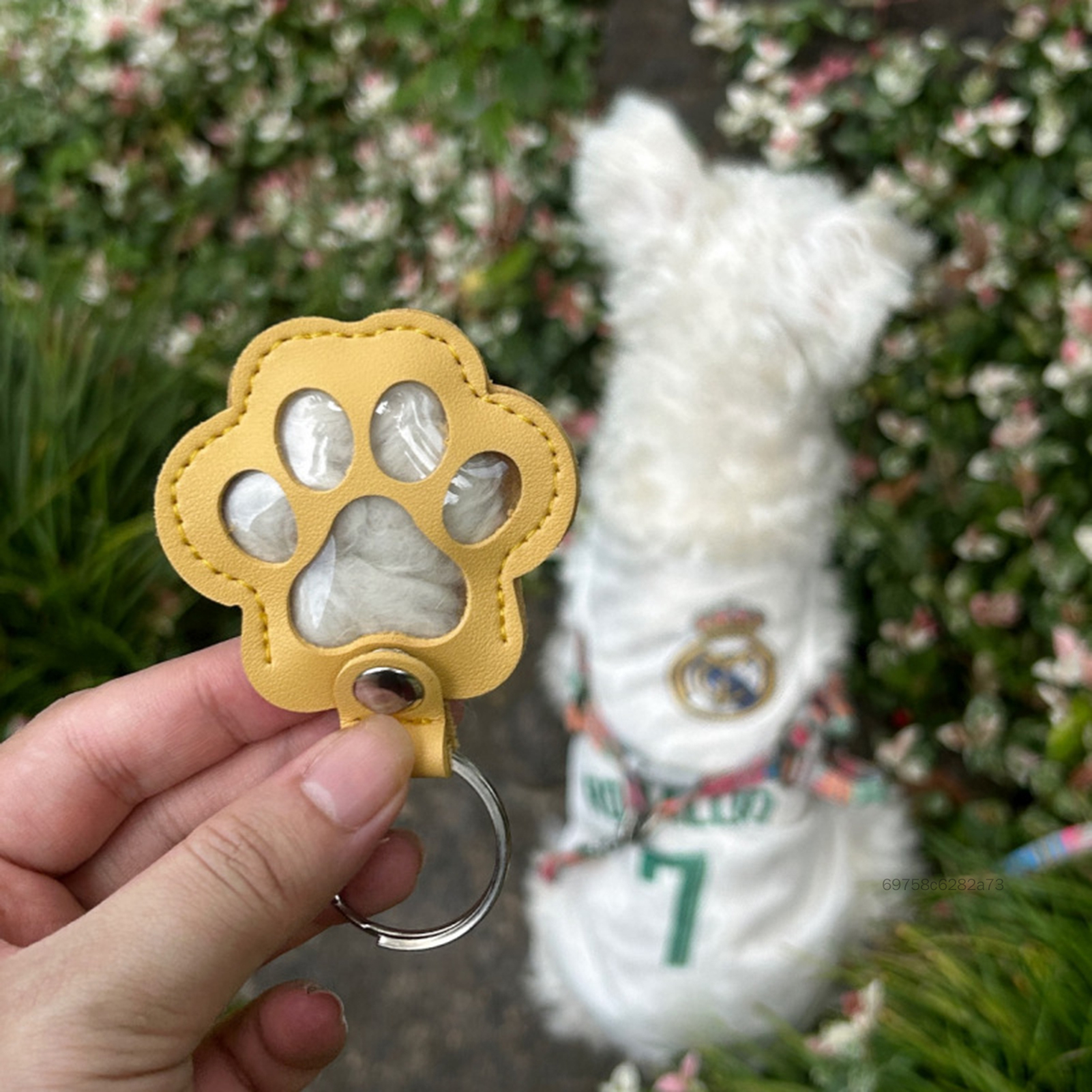 Móc khóa tưởng niệm lông thú cưng Paw Shaped Pet Memorial Quà tặng dành cho người nuôi chó mèo VT-VN - 3